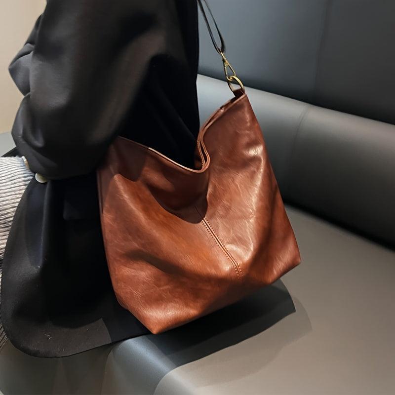 MONICA™ - LEATHER BAG WITH LARGE CAPACITY