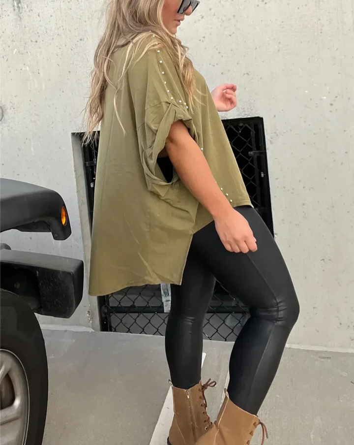 Danelle Oversized Studded Tee