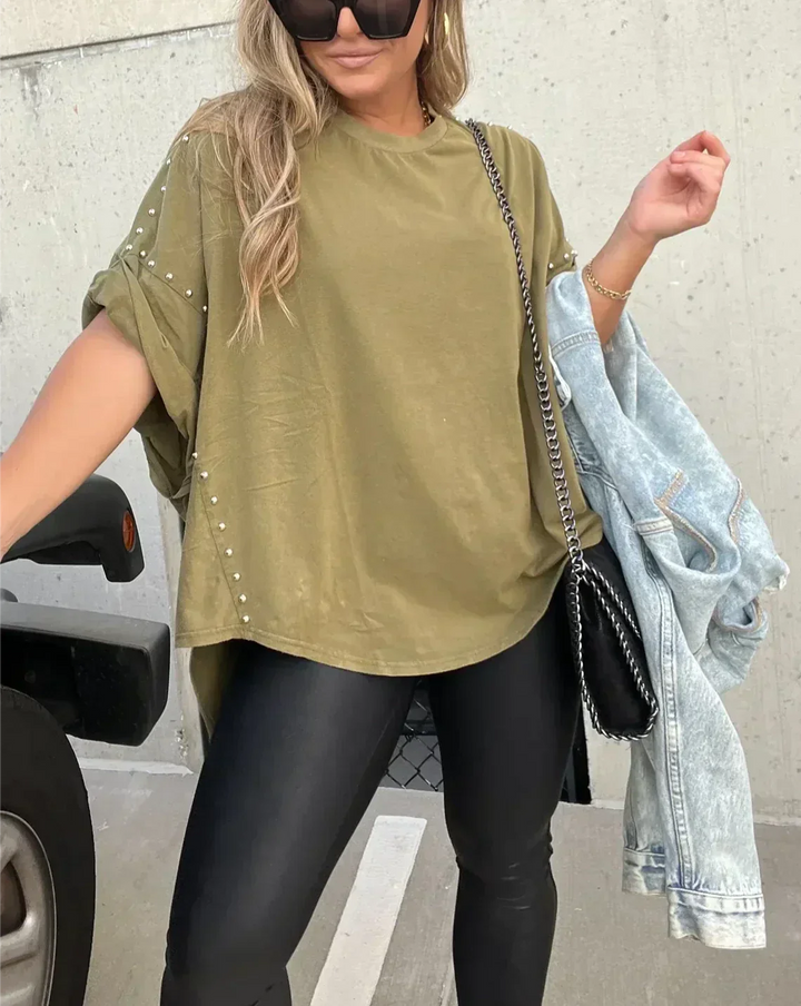 Danelle Oversized Studded Tee