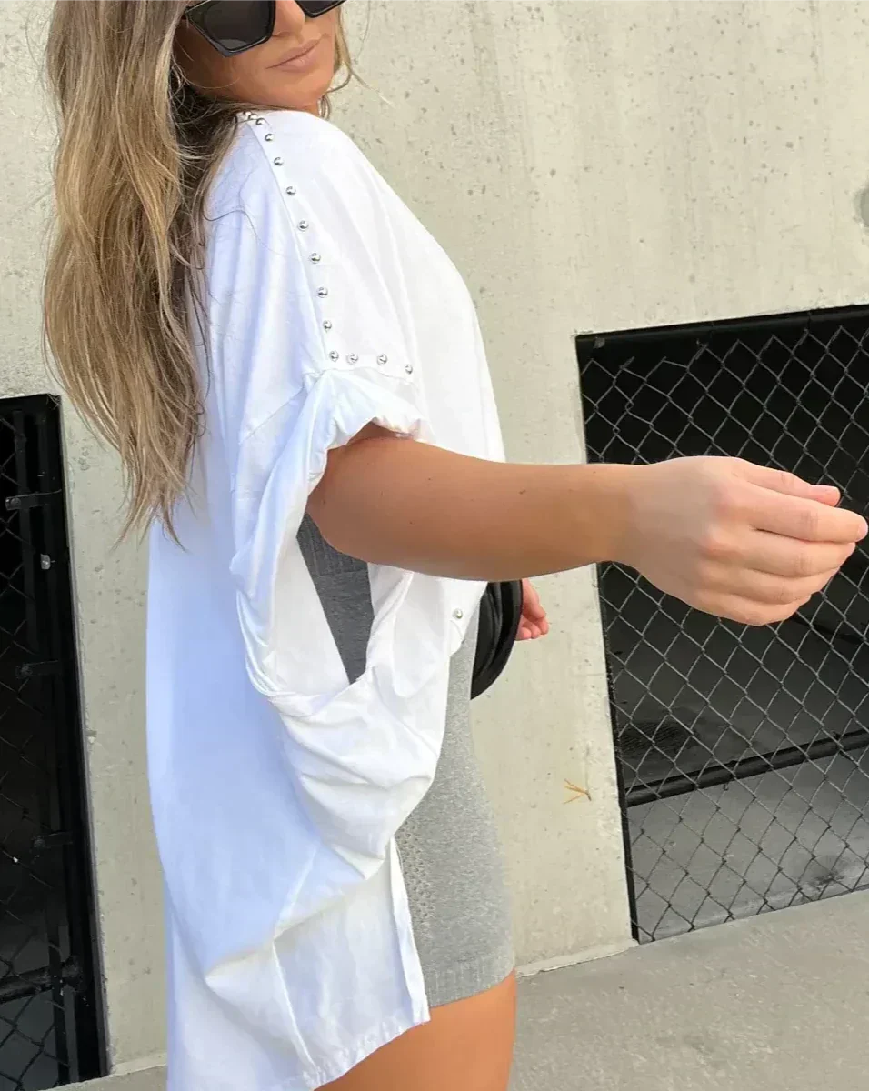 Danelle Oversized Studded Tee