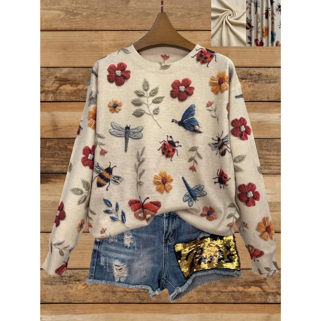 Flora | Enchanted Garden Pattern Sweater