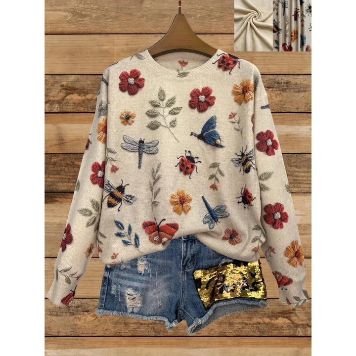 Flora | Enchanted Garden Pattern Sweater