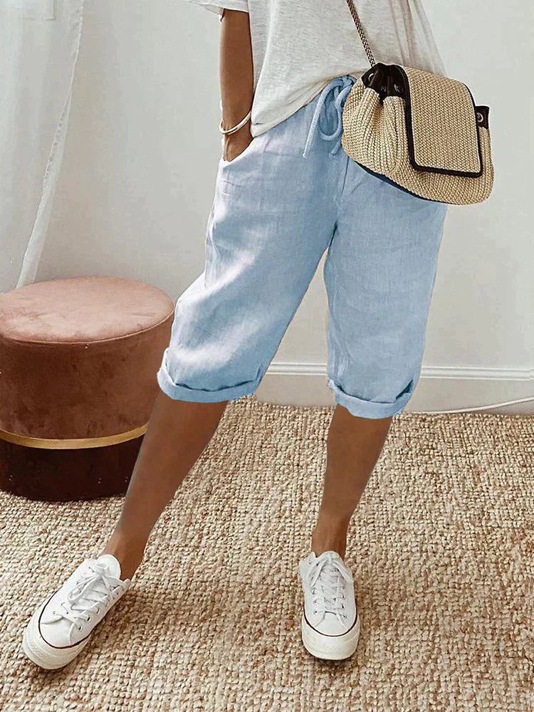 Emma Cotton-Linen Women's Trousers