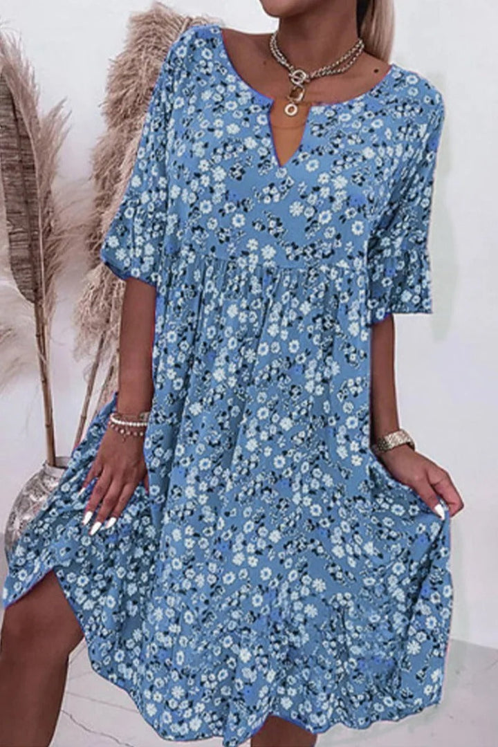 Debbie - Summer Dresses with Floral Print