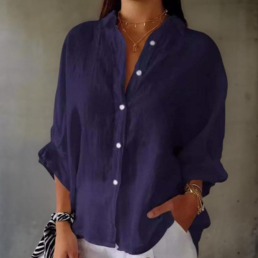 TASHA - ELEGANT POLO BLOUSE