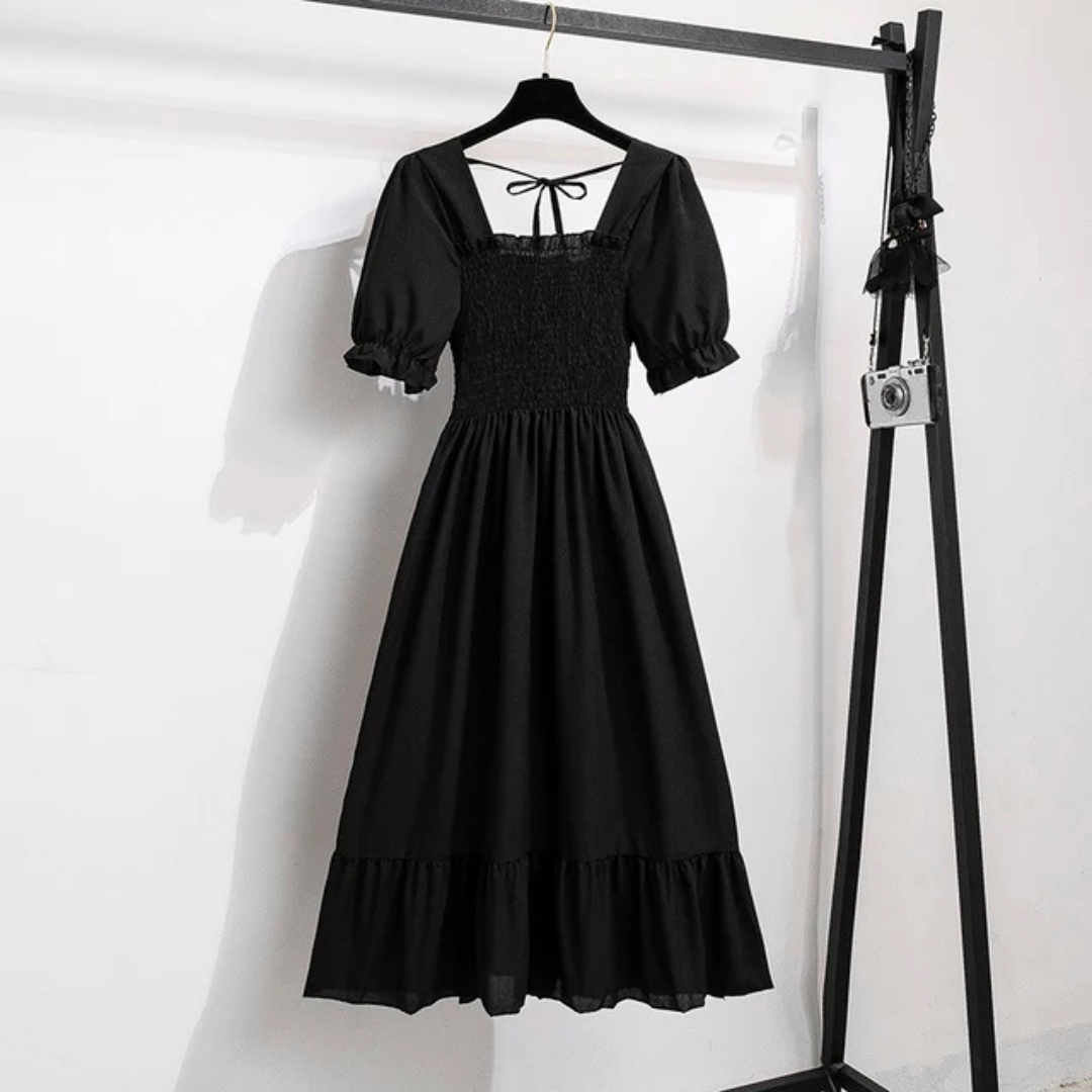 Maddie - Pleated Chiffon Dress