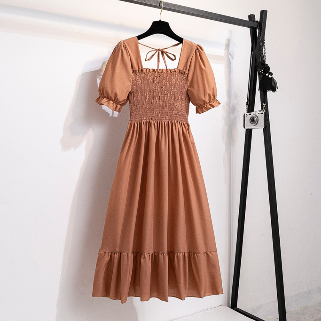 Maddie - Pleated Chiffon Dress